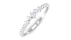 Certified Natural Diamond Half Eternity Stackable Ring Natural - ( HI-SI ) - Rosec Jewels