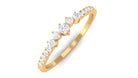 Certified Natural Diamond Half Eternity Stackable Ring Natural - ( HI-SI ) - Rosec Jewels