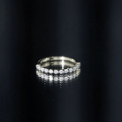 Natural Diamond Half Eternity Stackable Ring Natural - ( HI-SI ) - Rosec Jewels