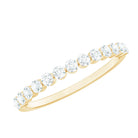 Natural Diamond Half Eternity Stackable Ring Natural - ( HI-SI ) - Rosec Jewels