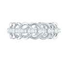 Certified Moissanite Eternity Wedding Band for Women D-VS1 - Rosec Jewels