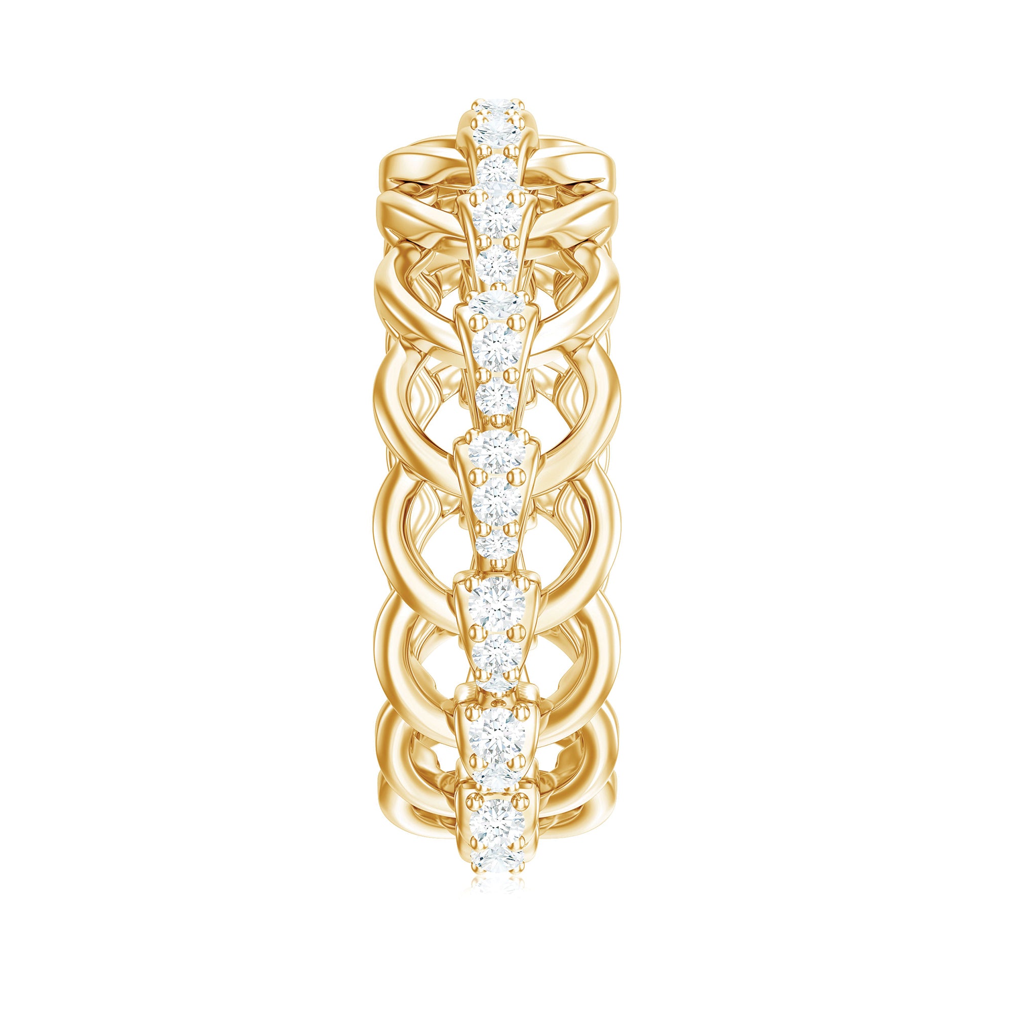 Certified Moissanite Eternity Wedding Band for Women D-VS1 - Rosec Jewels