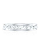 Certified Moissanite Eternity Ring in Channel Setting D-VS1 - Rosec Jewels