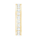 Certified Moissanite Eternity Ring in Channel Setting D-VS1 - Rosec Jewels