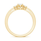 Certified Moissanite 3 Stone Proposal Ring For Her D-VS1 - Rosec Jewels