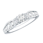 Vintage Style Moissanite Engagement Ring for Women D-VS1 - Rosec Jewels