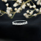 Certified Diamond Stackable Band Ring Natural - ( HI-SI ) - Rosec Jewels