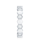 Certified Diamond Geometric Band Ring Natural - ( HI-SI ) - Rosec Jewels