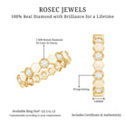 Certified Diamond Geometric Band Ring Natural - ( HI-SI ) - Rosec Jewels