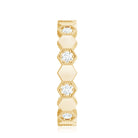 Certified Diamond Geometric Band Ring Natural - ( HI-SI ) - Rosec Jewels
