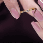 Rosec Jewels-Natural Diamond Dainty Promise Ring in Bezel Setting