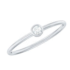 Rosec Jewels-Natural Diamond Dainty Promise Ring in Bezel Setting