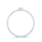 Natural Diamond Dainty Promise Ring in Bezel Setting Natural - ( HI-SI ) - Rosec Jewels