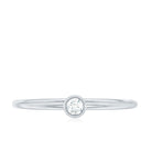 Rosec Jewels-Natural Diamond Dainty Promise Ring in Bezel Setting