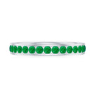 Channel Set Emerald Full Eternity Band Ring for Women AAA - Rosec Jewels