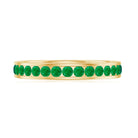 Channel Set Emerald Full Eternity Band Ring for Women AAA - Rosec Jewels