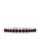 Certified Natural Garnet Eternity Ring in Channel Setting AAA - Rosec Jewels