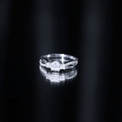 Rosec Jewels-Princess Cut Moissanite Three Stone Engagement Ring