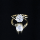 2 Carat Round Moissanite Bypass Engagement Ring D-VS1 - Rosec Jewels