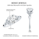 Round Moissanite Solitaire Engagement Ring with Celtic Details D-VS1 - Rosec Jewels