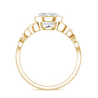 Rosec Jewels-Solitaire Moissanite Celtic Knot Engagement Ring in Bezel Setting