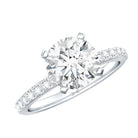 Certified Round Moissanite Solitaire Engagement Ring For Her D-VS1 - Rosec Jewels