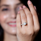 Certified Round Moissanite Solitaire Engagement Ring For Her D-VS1 - Rosec Jewels