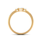 Certified 3 Stone Moissanite Promise Ring for Her D-VS1 - Rosec Jewels