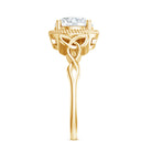 Brilliant Cut Moissanite Engagement Ring with Rope Frame D-VS1 - Rosec Jewels