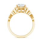 Brilliant Cut Moissanite Engagement Ring with Rope Frame D-VS1 - Rosec Jewels