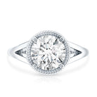 2 CT Round Moissanite Rope Band Engagement Ring D-VS1 - Rosec Jewels