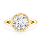 2 CT Round Moissanite Rope Band Engagement Ring D-VS1 - Rosec Jewels
