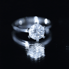8 MM Round Brilliant Cut Lab Grown Diamond Engagement Ring Lab - ( EF-VS ) - Rosec Jewels