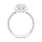 Brilliant Cut 8 MM Moissanite Rope Band Engagement Ring D-VS1 - Rosec Jewels