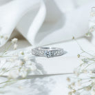 Cubic Zirconia Solitaire Vintage Inspired Filigree Ring in Claw Setting AAAA - Rosec Jewels