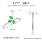 Rosec Jewels-Marquise Cut Emerald Leaf Promise Ring in Bezel Setting