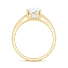 Pear Shaped Moissanite Split Shank Engagement Ring D-VS1 - Rosec Jewels