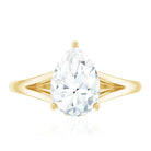 Pear Shaped Moissanite Split Shank Engagement Ring D-VS1 - Rosec Jewels