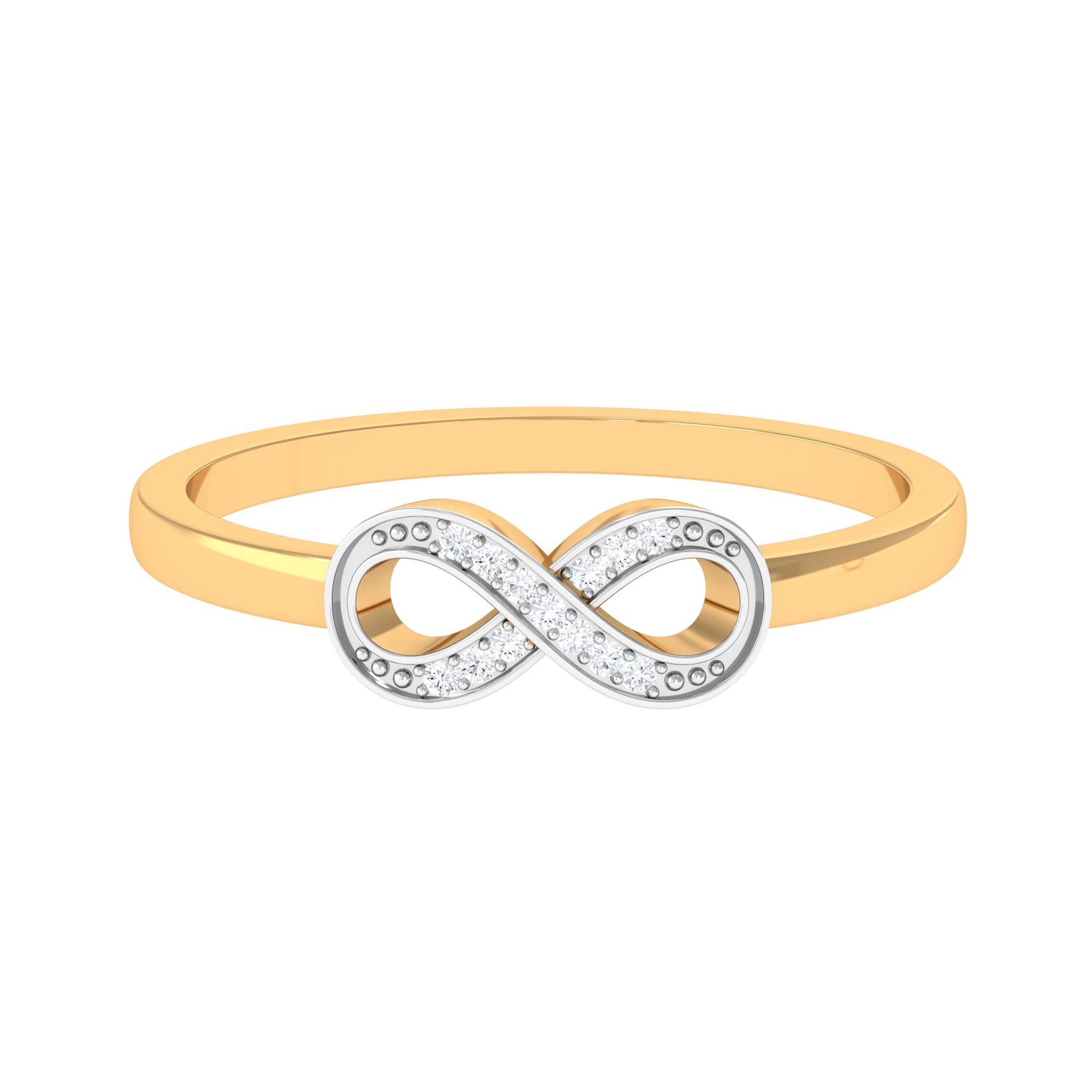 Minimal Diamond Infinity Promise Ring Diamond - ( HI-SI ) - Color and Clarity - Rosec Jewels