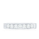 Diamond Seven Stone Band Ring in Channel Setting Natural - ( HI-SI ) - Rosec Jewels