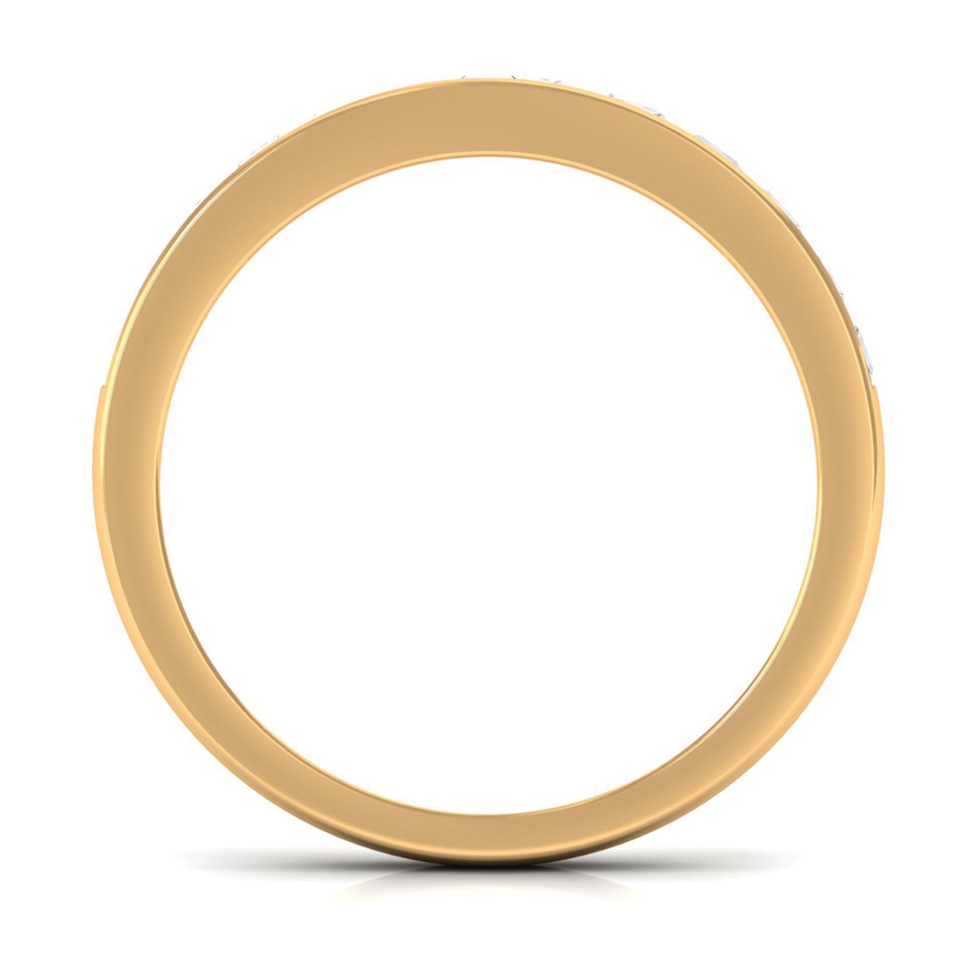 Princess Cut Diamond Half Eternity Ring in Channel Setting Natural - ( HI-SI ) - Rosec Jewels