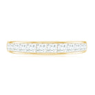 Princess Cut Diamond Half Eternity Ring in Channel Setting Natural - ( HI-SI ) - Rosec Jewels