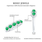 Pear Shape Emerald Anniversary Wedding Ring with Diamond Accent AAA - Rosec Jewels
