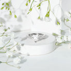 2 CT Moissanite Heart Engagement Ring With Side Stones D-VS1 - Rosec Jewels
