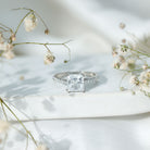 3 Carat Moissanite Princess Cut Engagement Ring With Double Prongs D-VS1 - Rosec Jewels