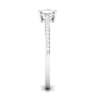 3/4 CT Princess Cut Zircon Solitaire Ring with Surprise and Side Stones AAAA - Rosec Jewels