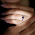 Rosec Jewels-Natural Tanzanite Diamond Promise Ring for Engagement