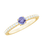 Rosec Jewels-Natural Tanzanite Diamond Promise Ring for Engagement