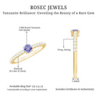Rosec Jewels-Natural Tanzanite Diamond Promise Ring for Engagement