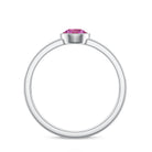 0.4 Carat Solitaire Pink Tourmaline and Diamond Engagement Ring AAA - Rosec Jewels
